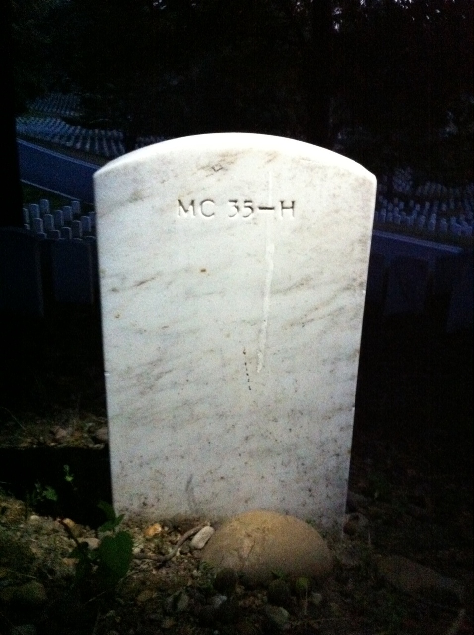 Back of headstone — Michael Montana