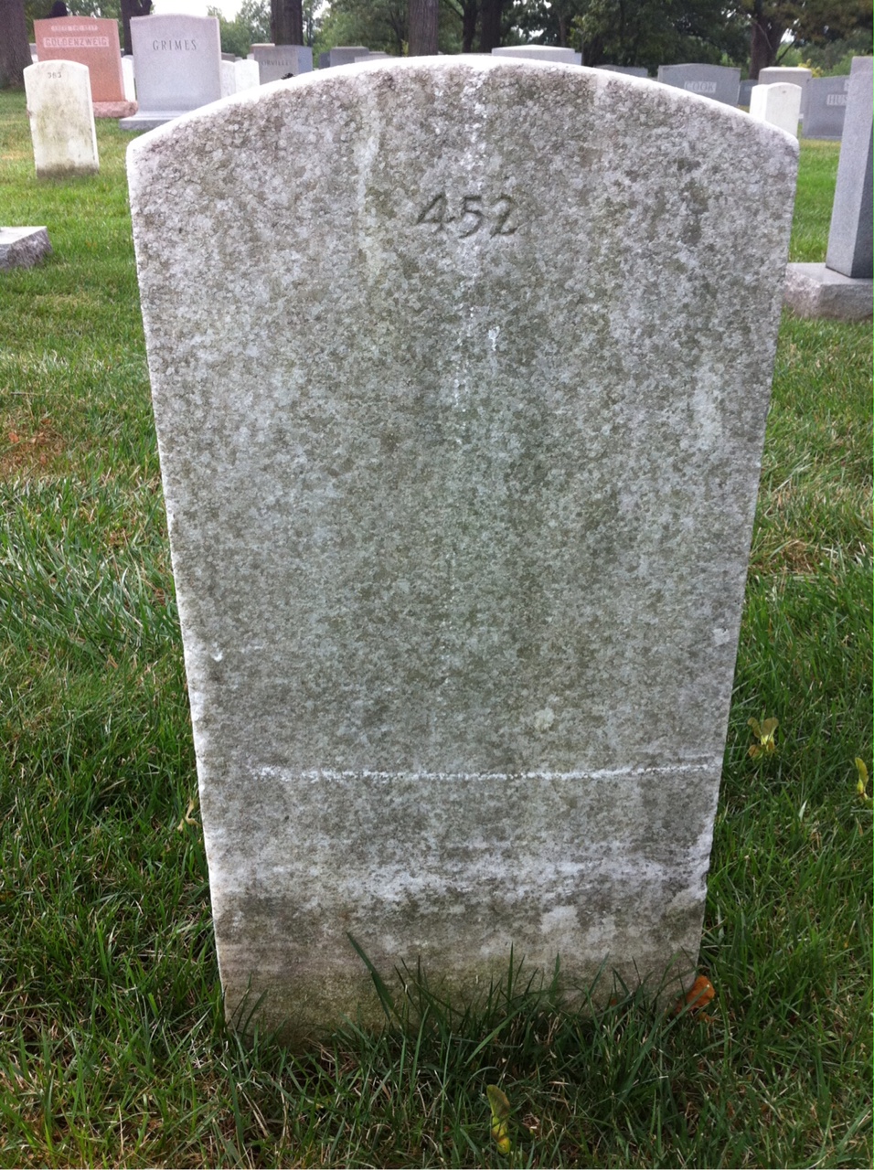 Back of headstone — Joseph L Smith