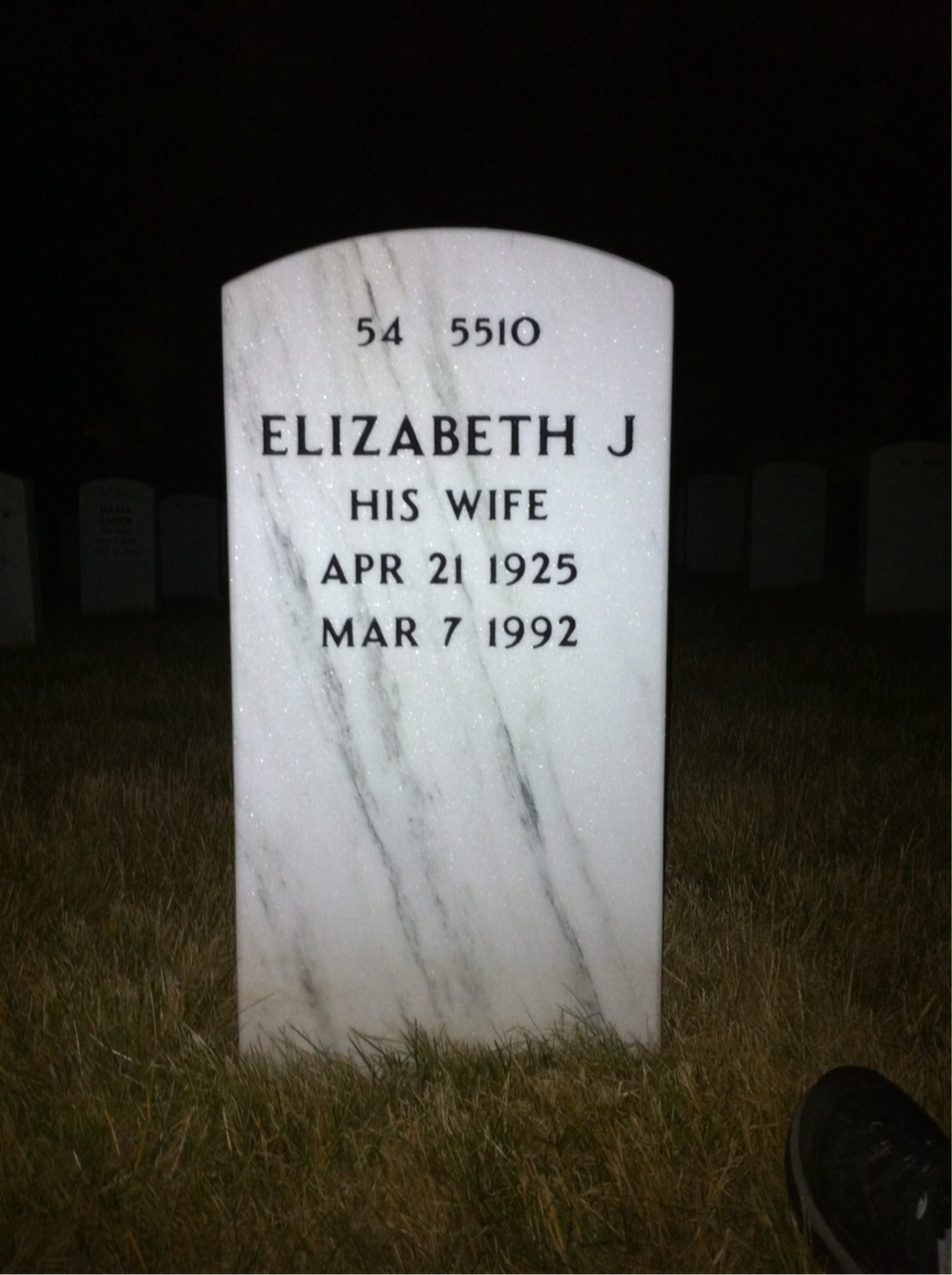 Back of headstone — Joseph Karandy