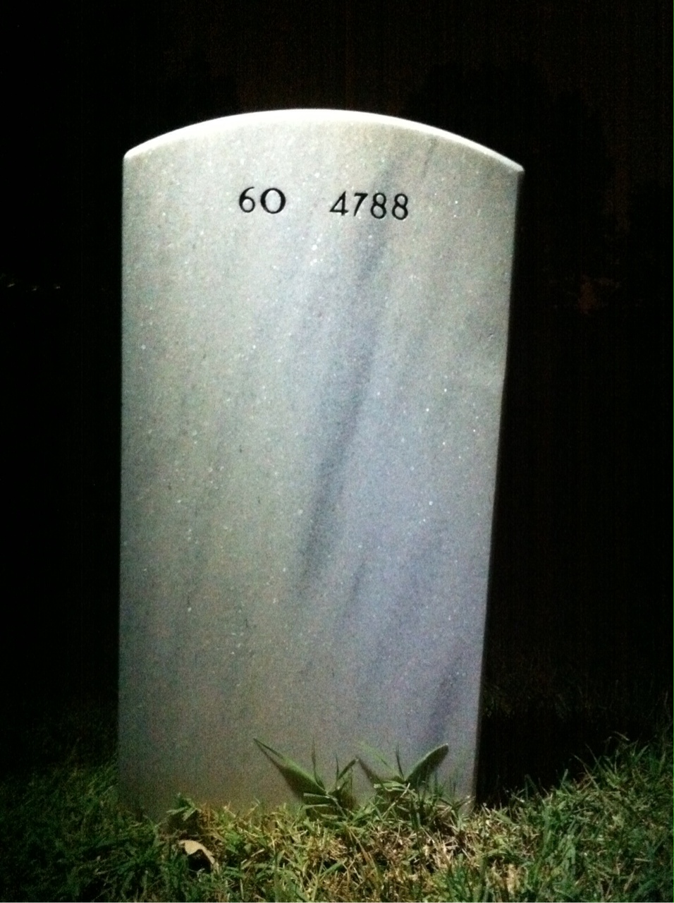 Back of headstone — William F Cowan
