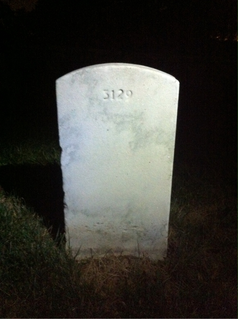 Back of headstone — Edgar Back