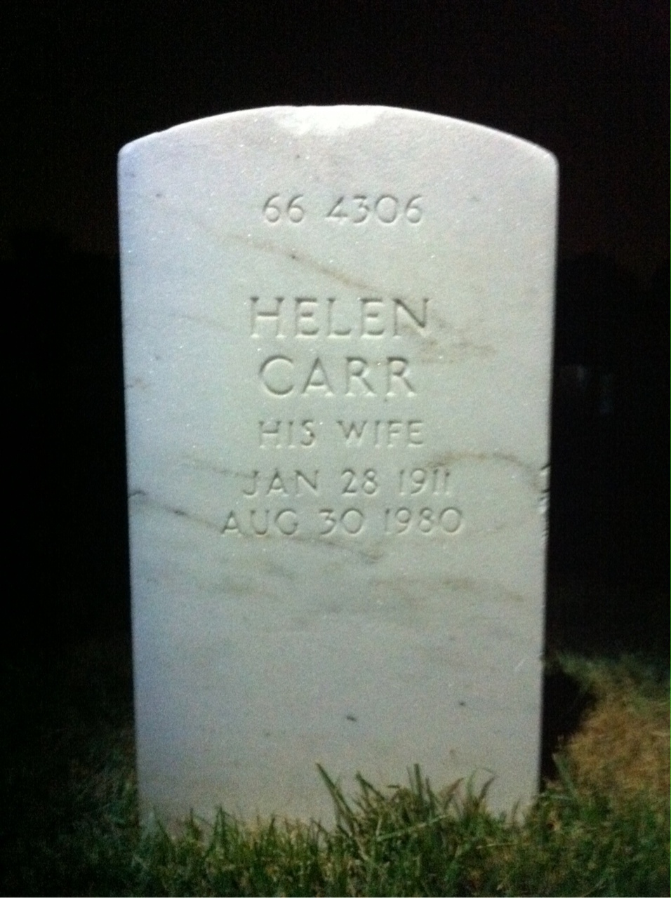 Back of headstone — Noel Cox
