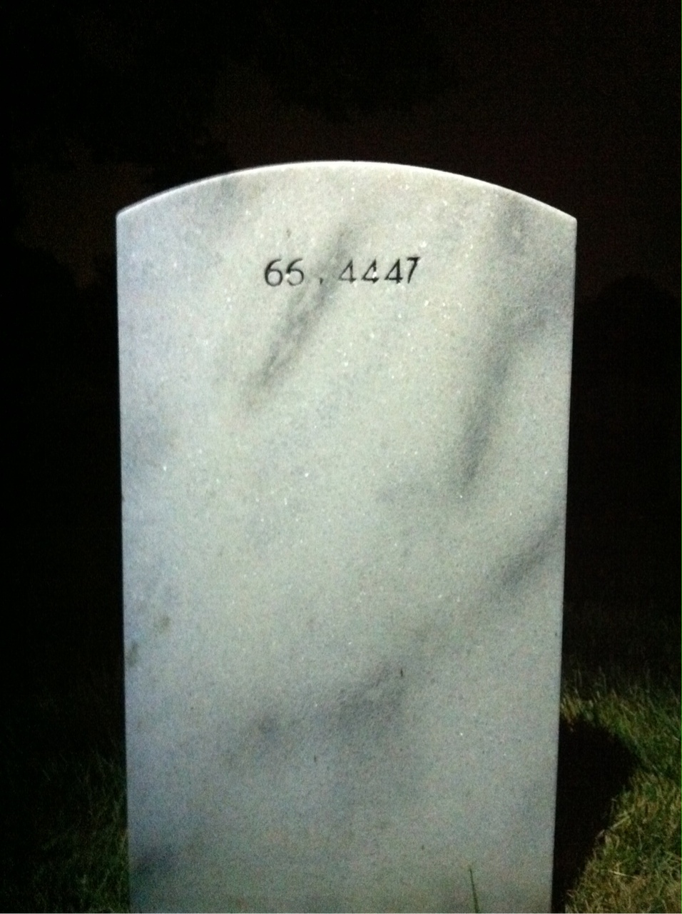 Back of headstone — William L Block
