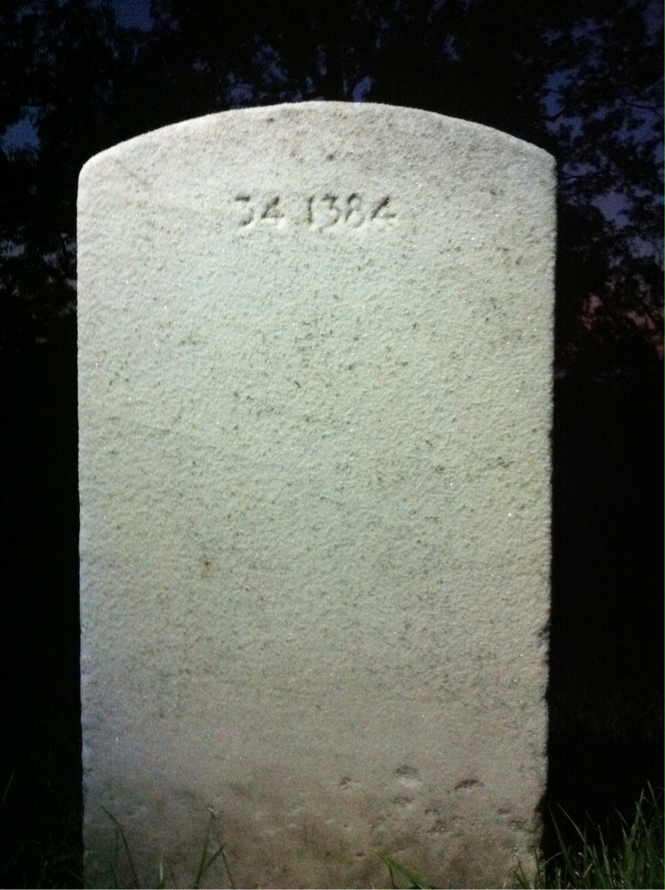 Back of headstone — Robert Mock