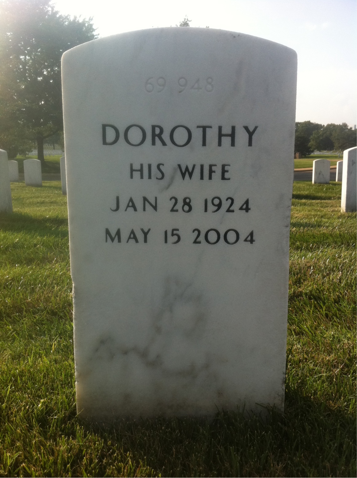 Back of headstone — Percy Crump