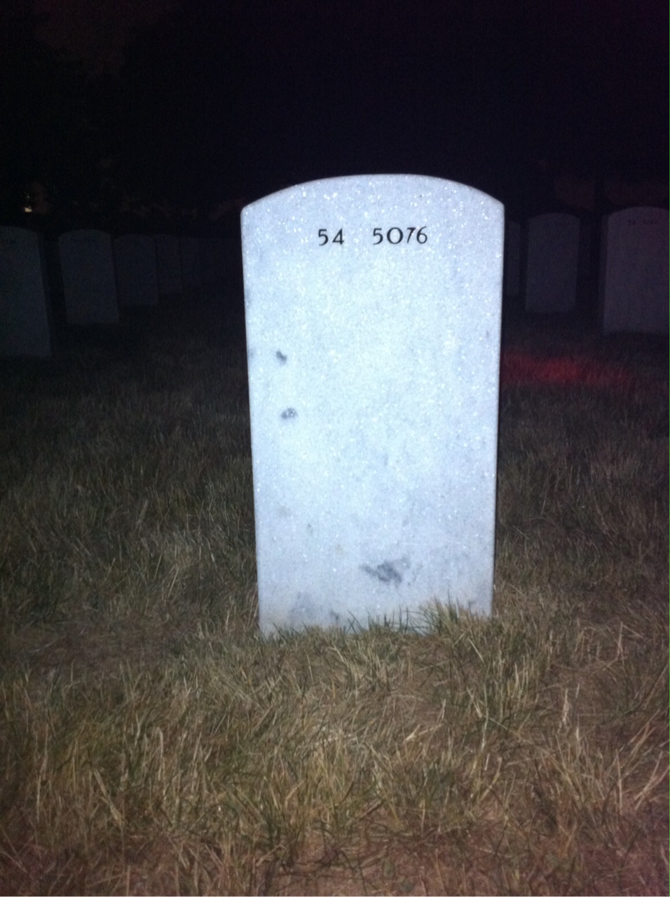 Back of headstone — Harry Pinto