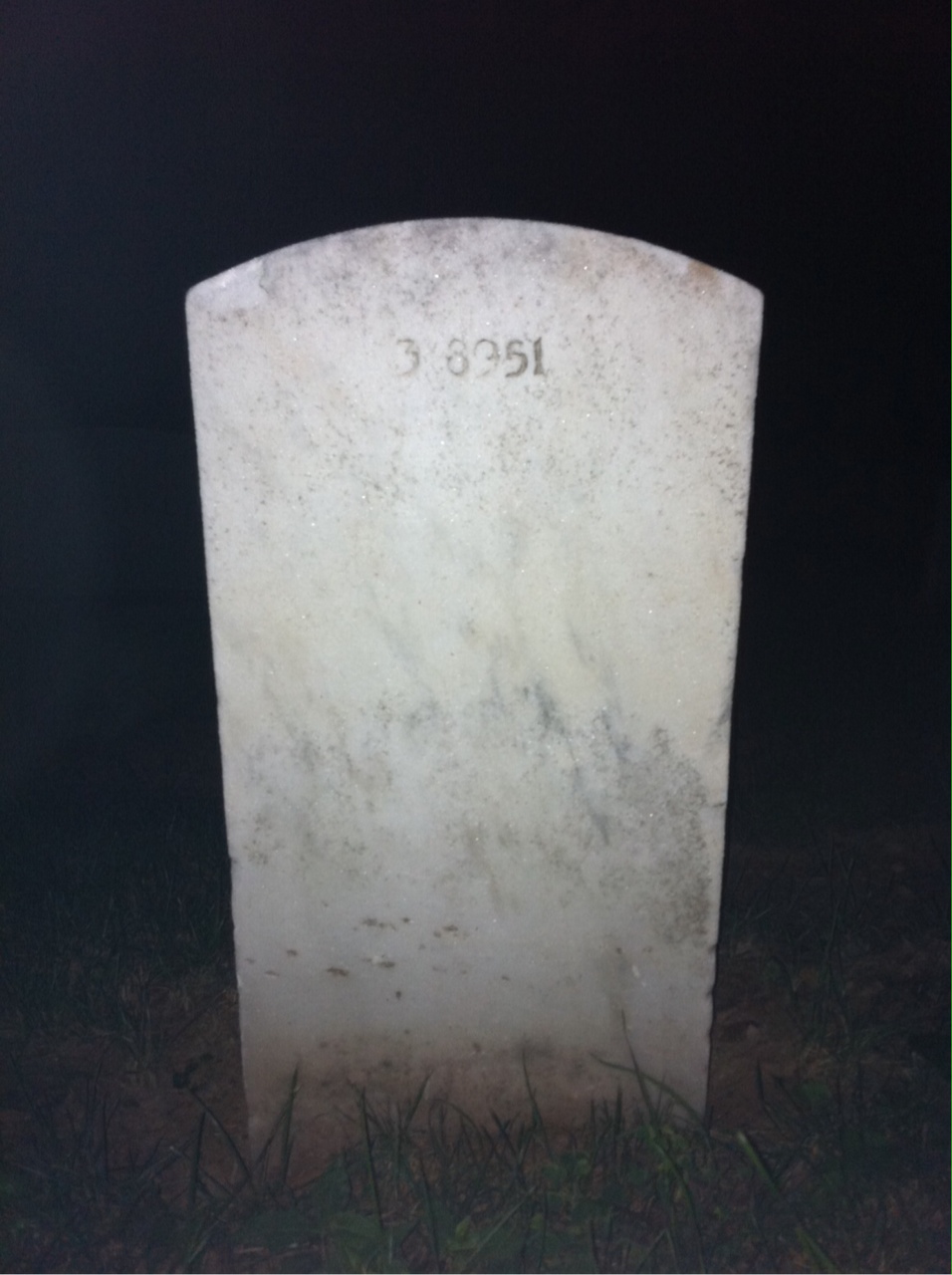 Back of headstone — William A Corley