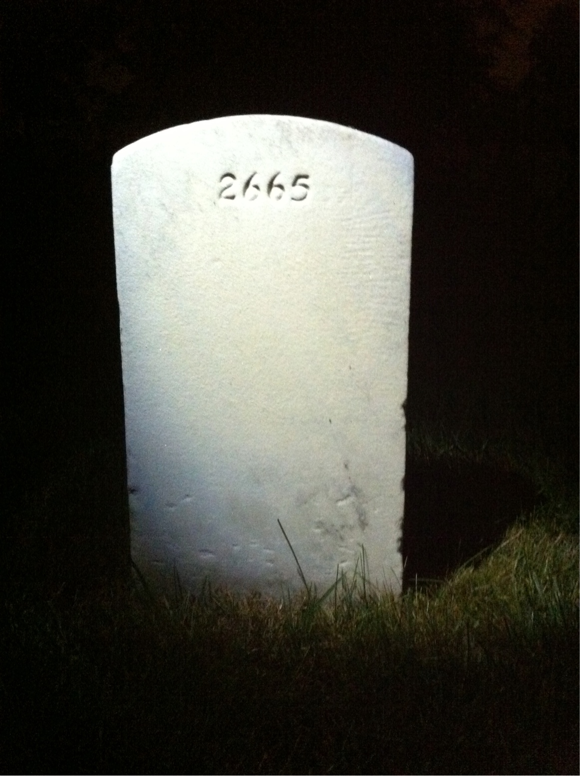 Back of headstone — George Mosby