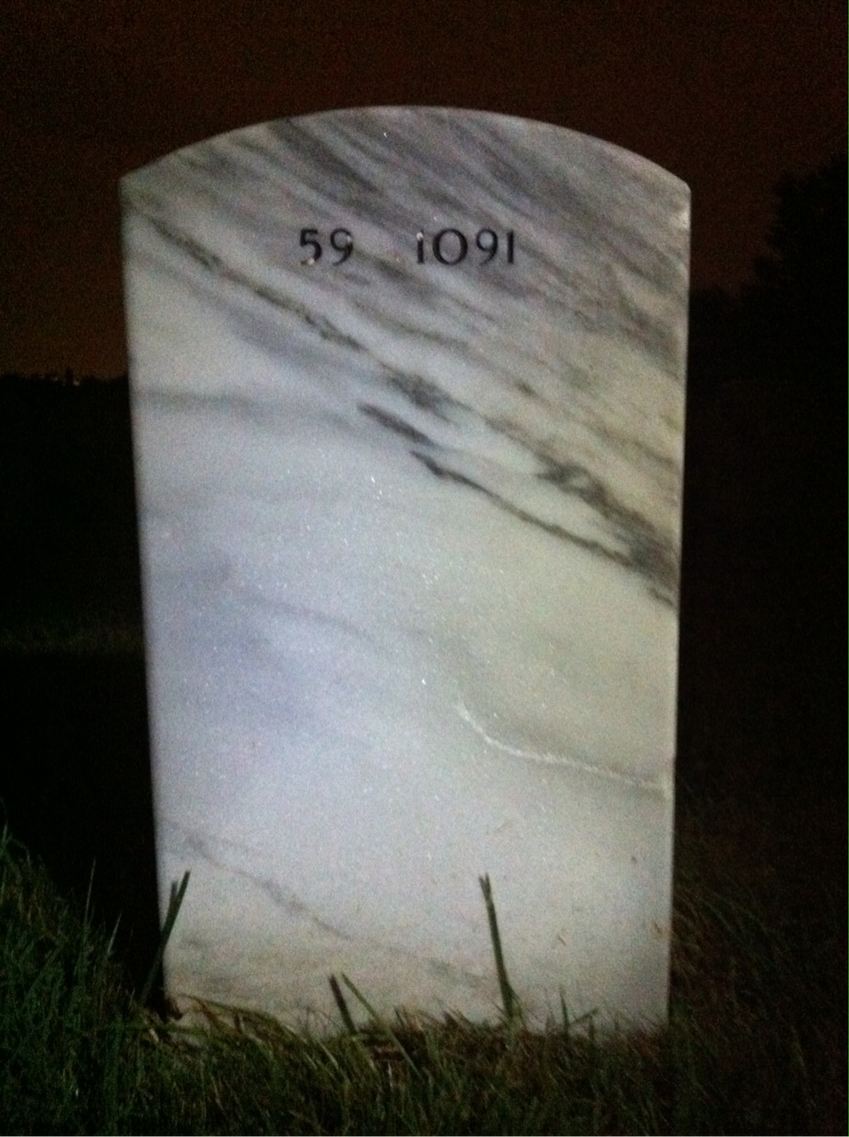 Back of headstone — William Jefferson