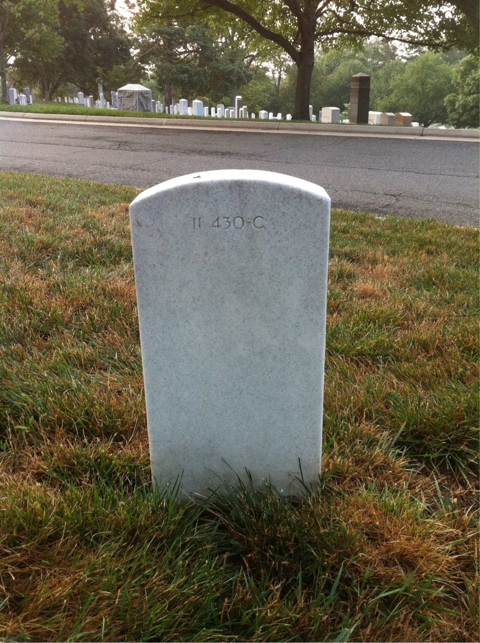 Back of headstone — Edwin Corlett