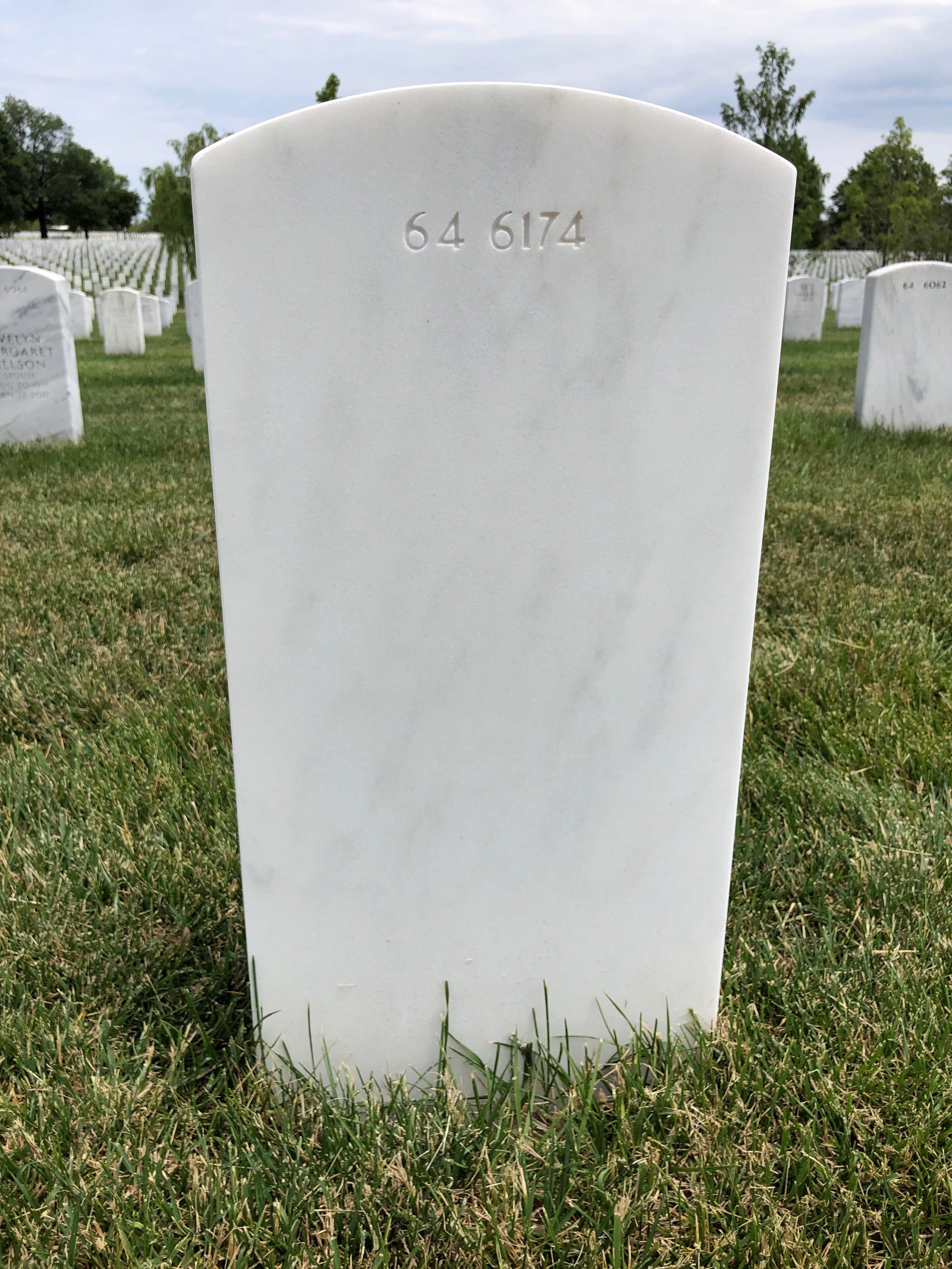 Back of headstone — Bradford Granum
