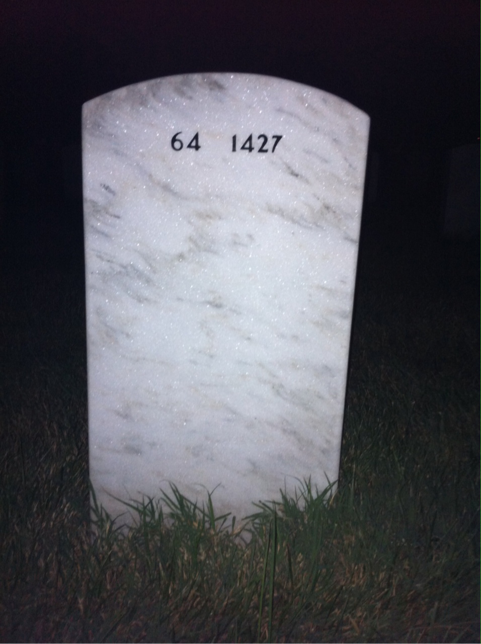 Back of headstone — Julian Foster