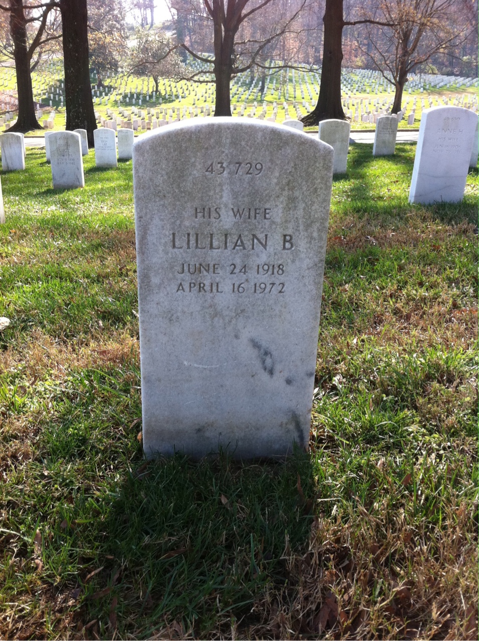 Back of headstone — Robert Reed