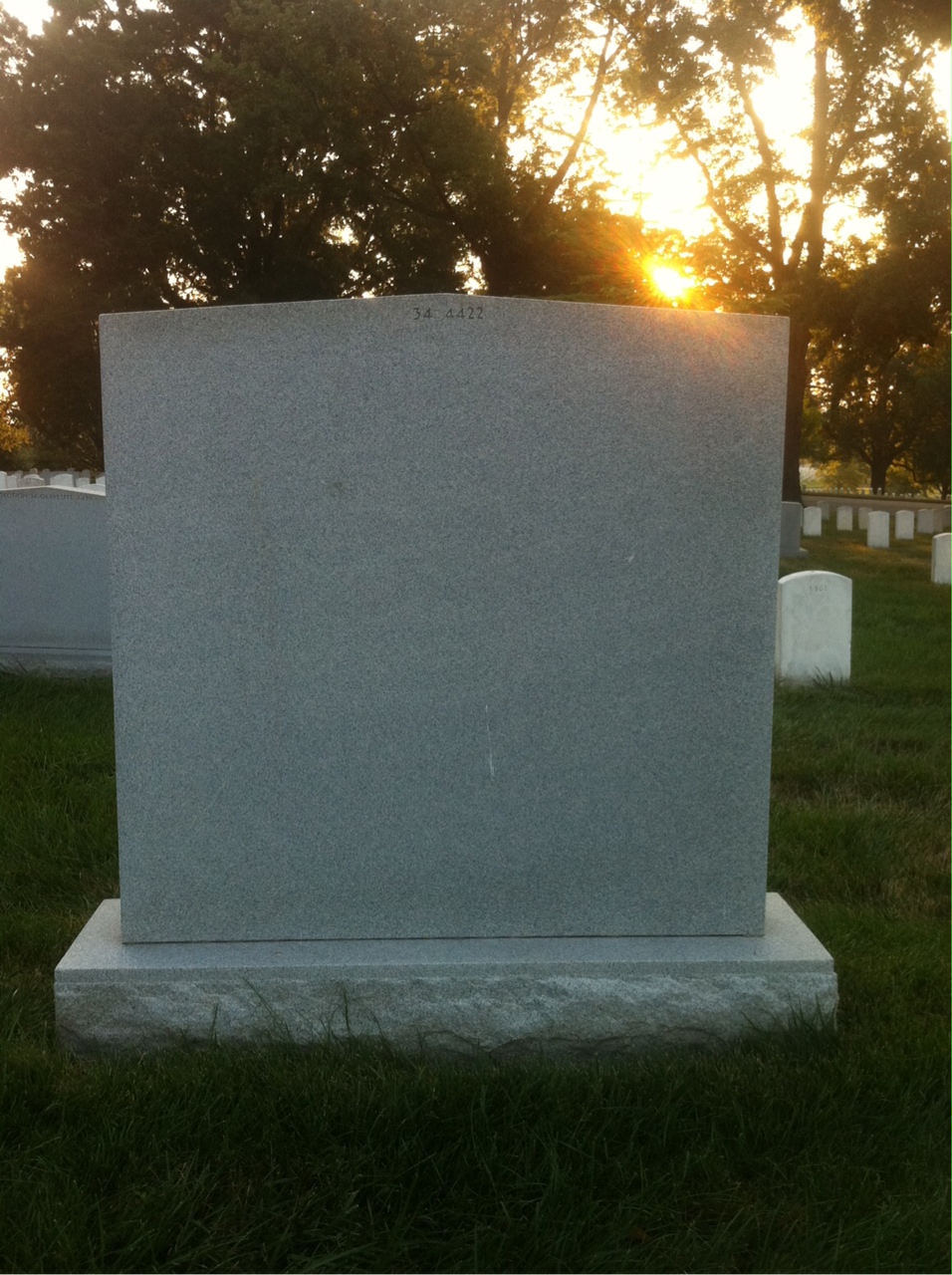 Back of headstone — Vito Muti