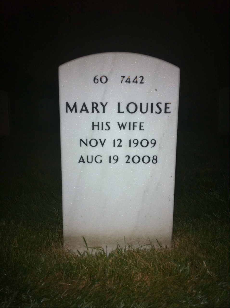 Back of headstone — Justin Doyle