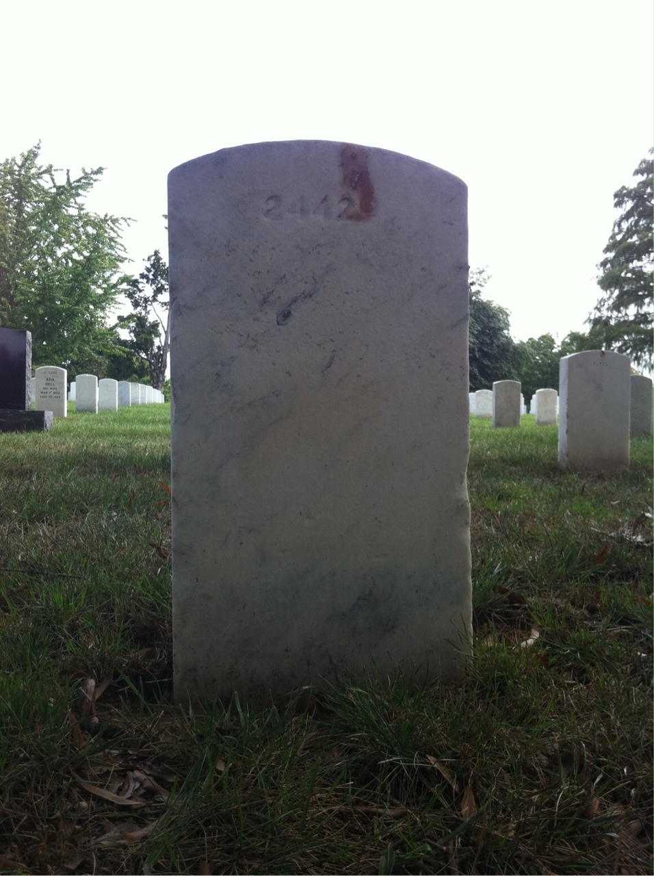 Back of headstone — Charles Benson