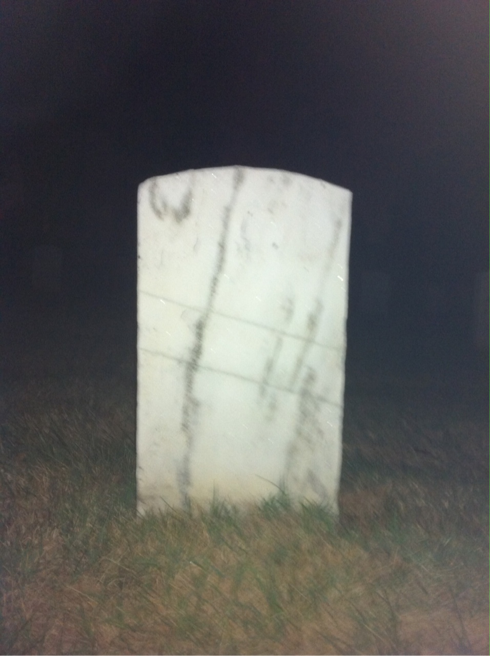 Back of headstone — Glenmore Morton