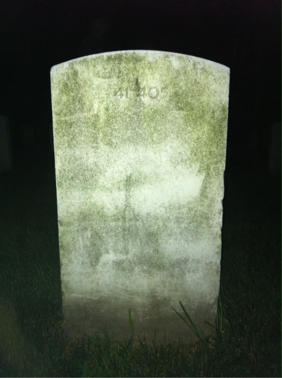 Back of headstone — Walter Ballinger