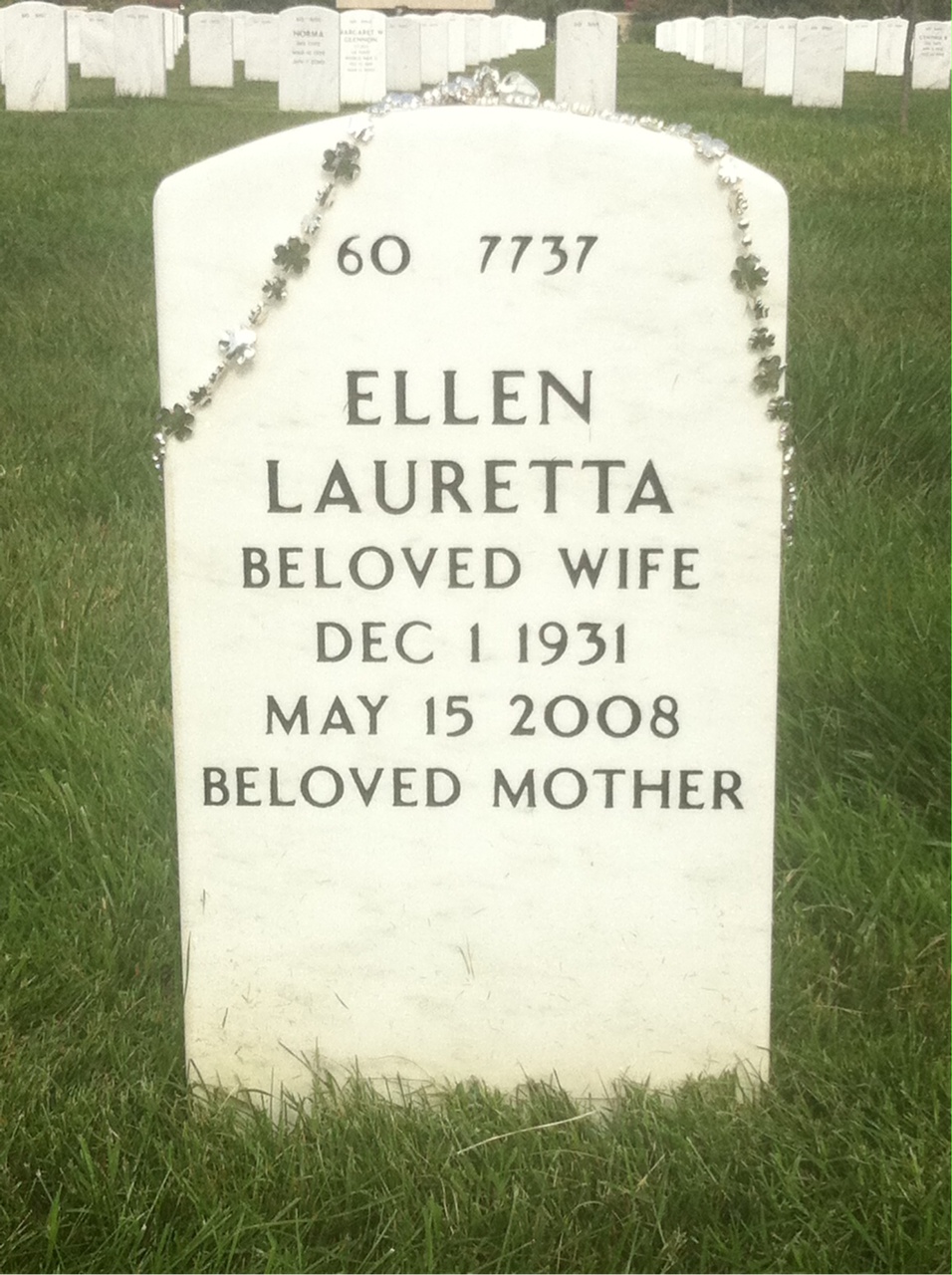 Back of headstone — John White
