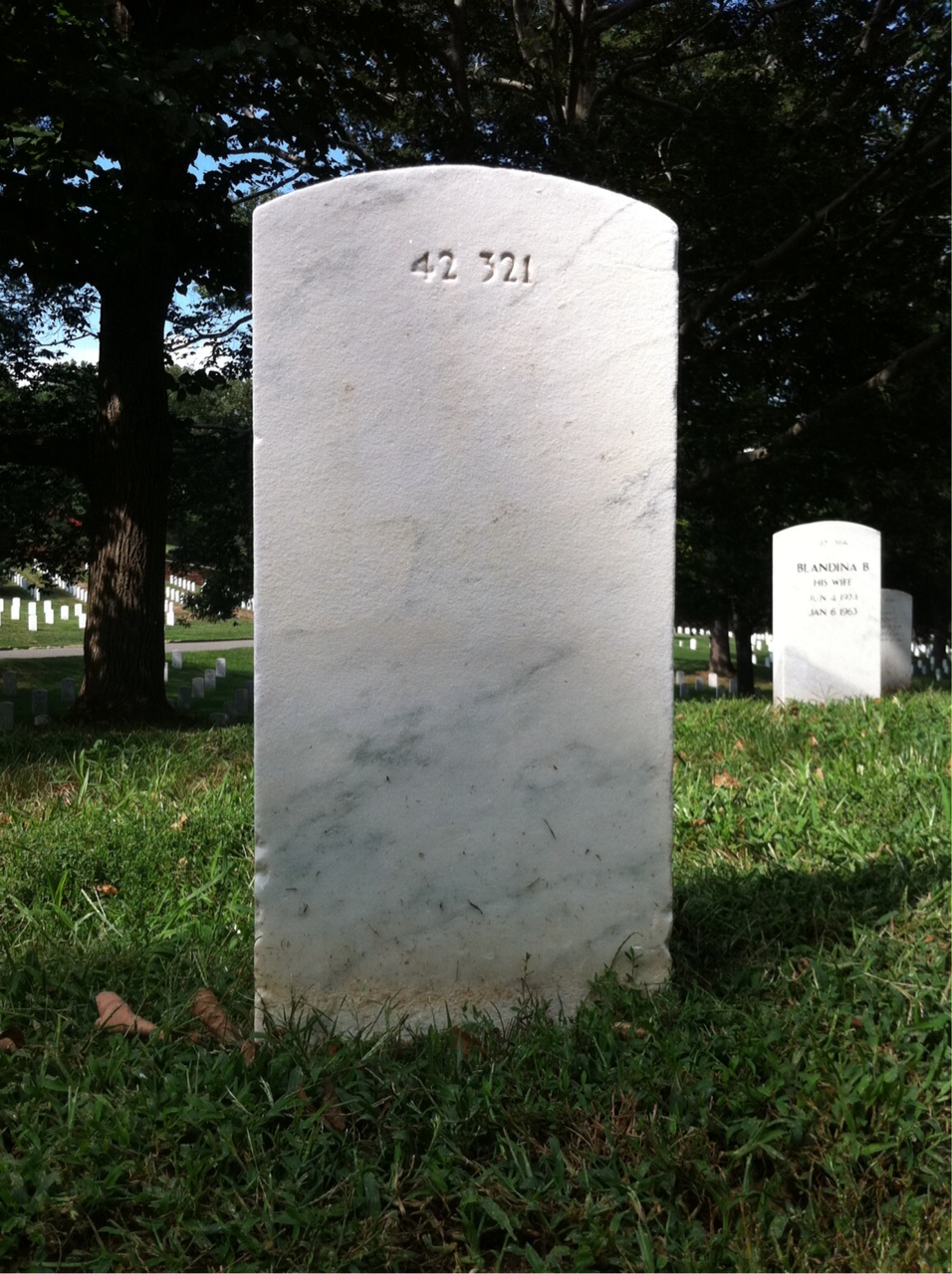 Back of headstone — Guy Moffett
