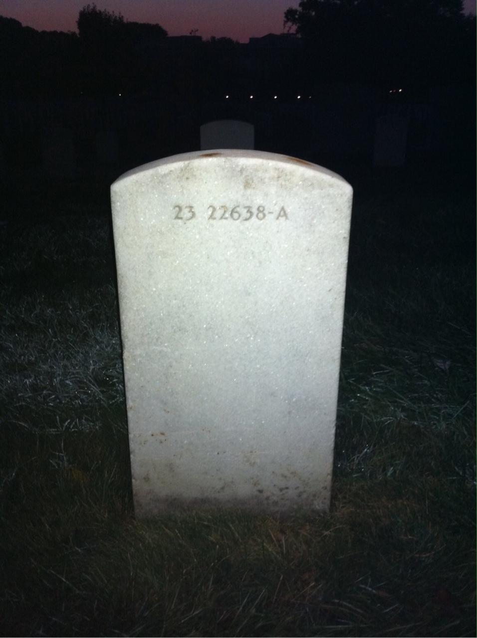 Back of headstone — Bryan James Sutton