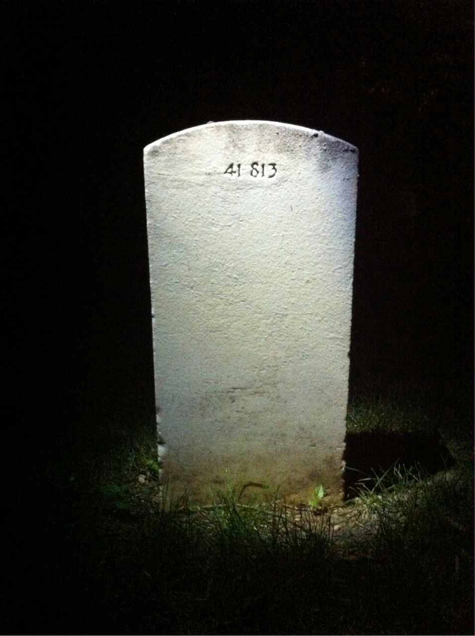 Back of headstone — Otis Morrison