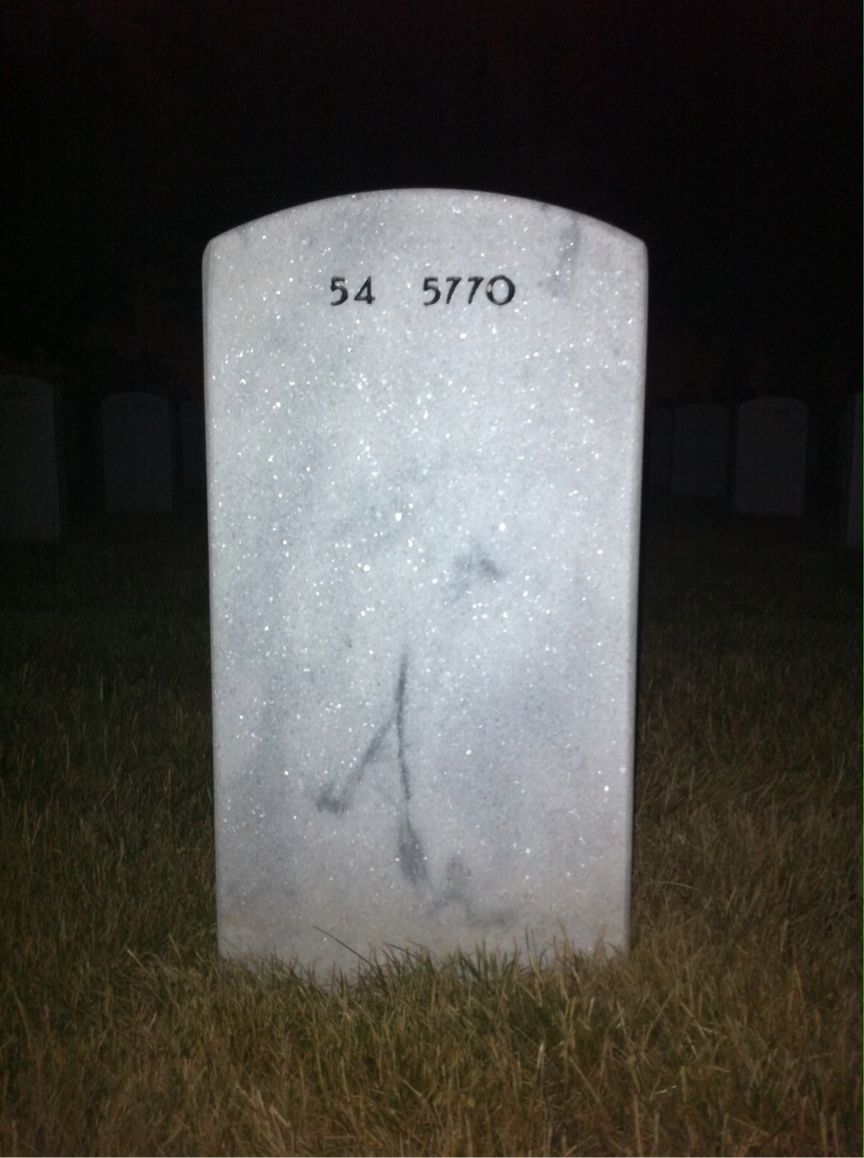 Back of headstone — Thomas Wells