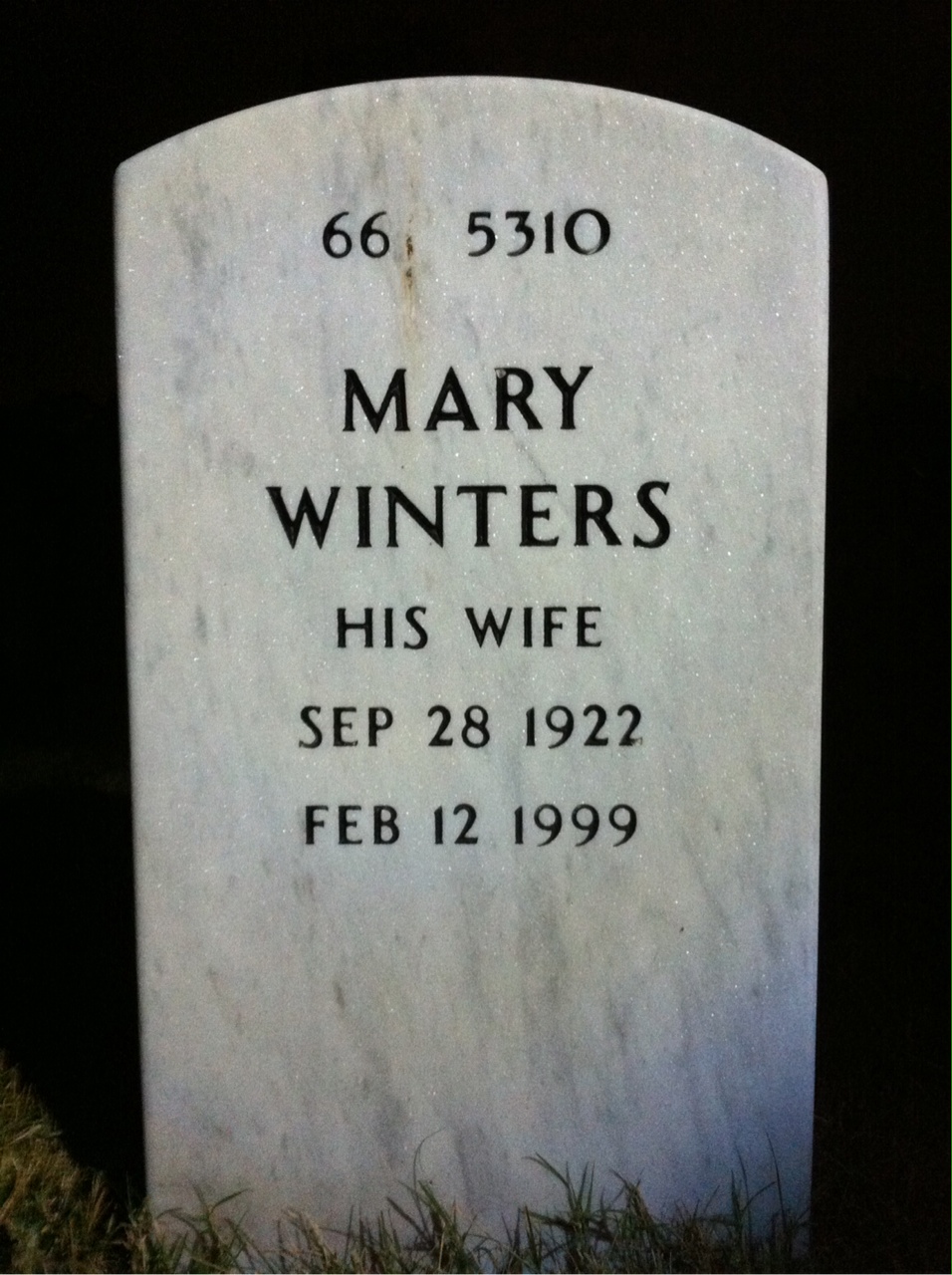 Back of headstone — Lewis Gray