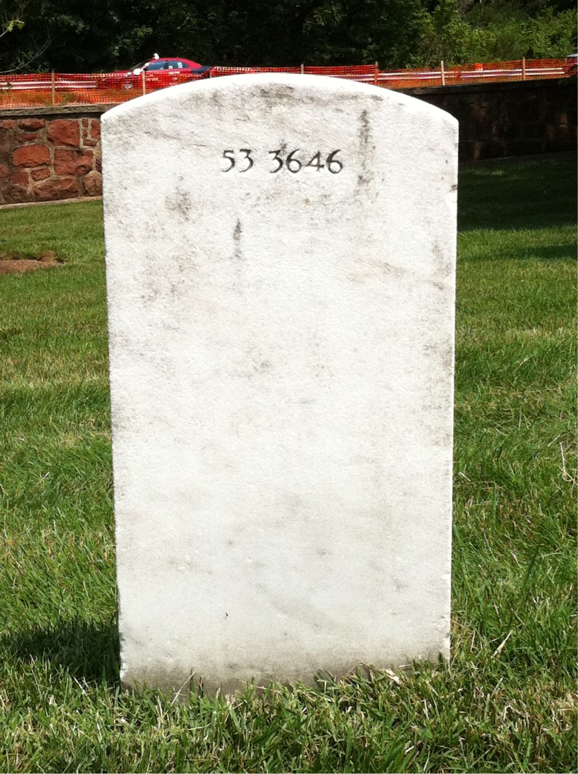 Back of headstone — Mary Albano