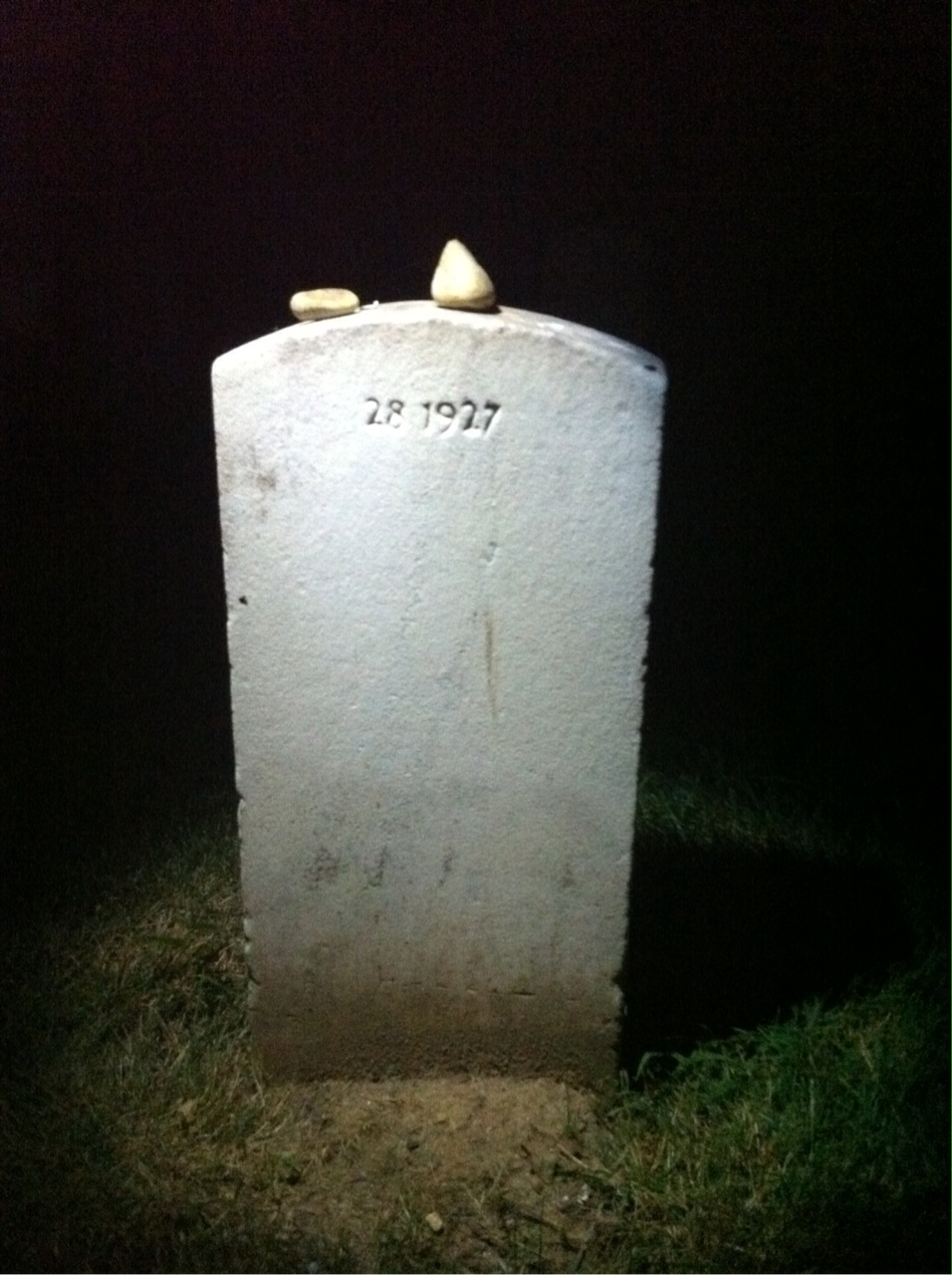 Back of headstone — Lewis Hermann