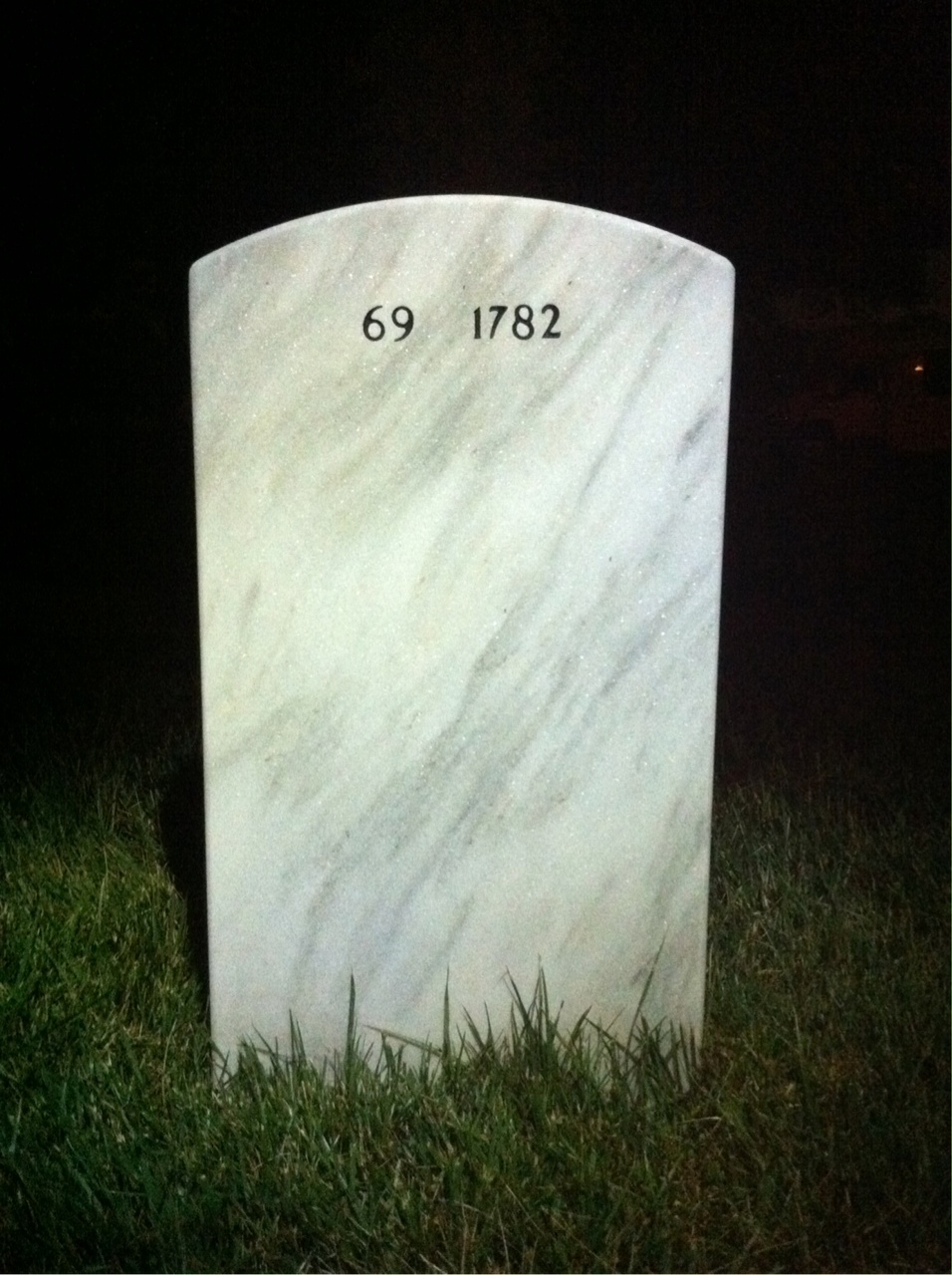 Back of headstone — Danny Robinson