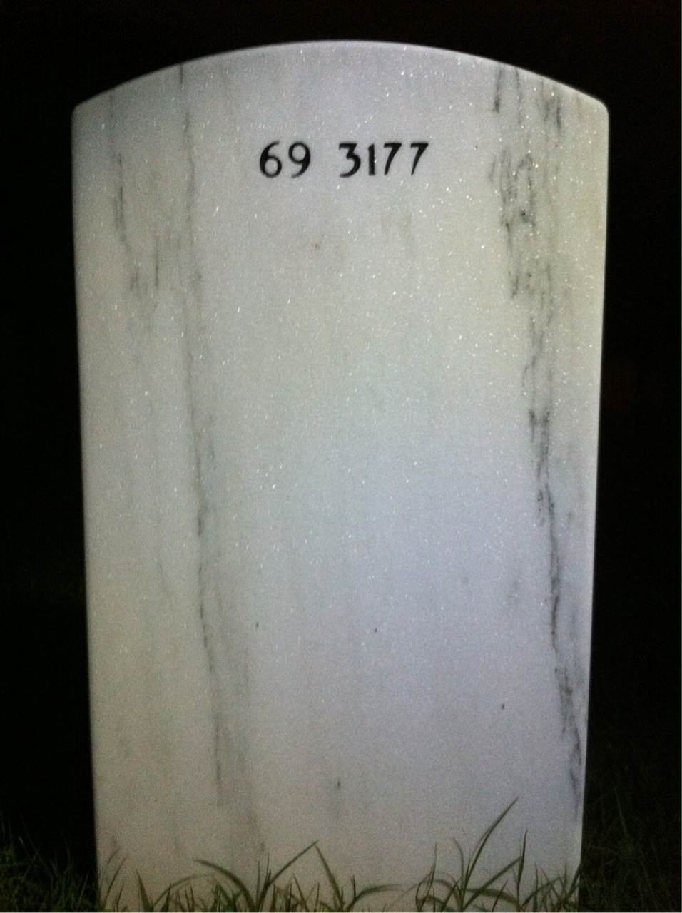 Back of headstone — Pasquale Tizzio