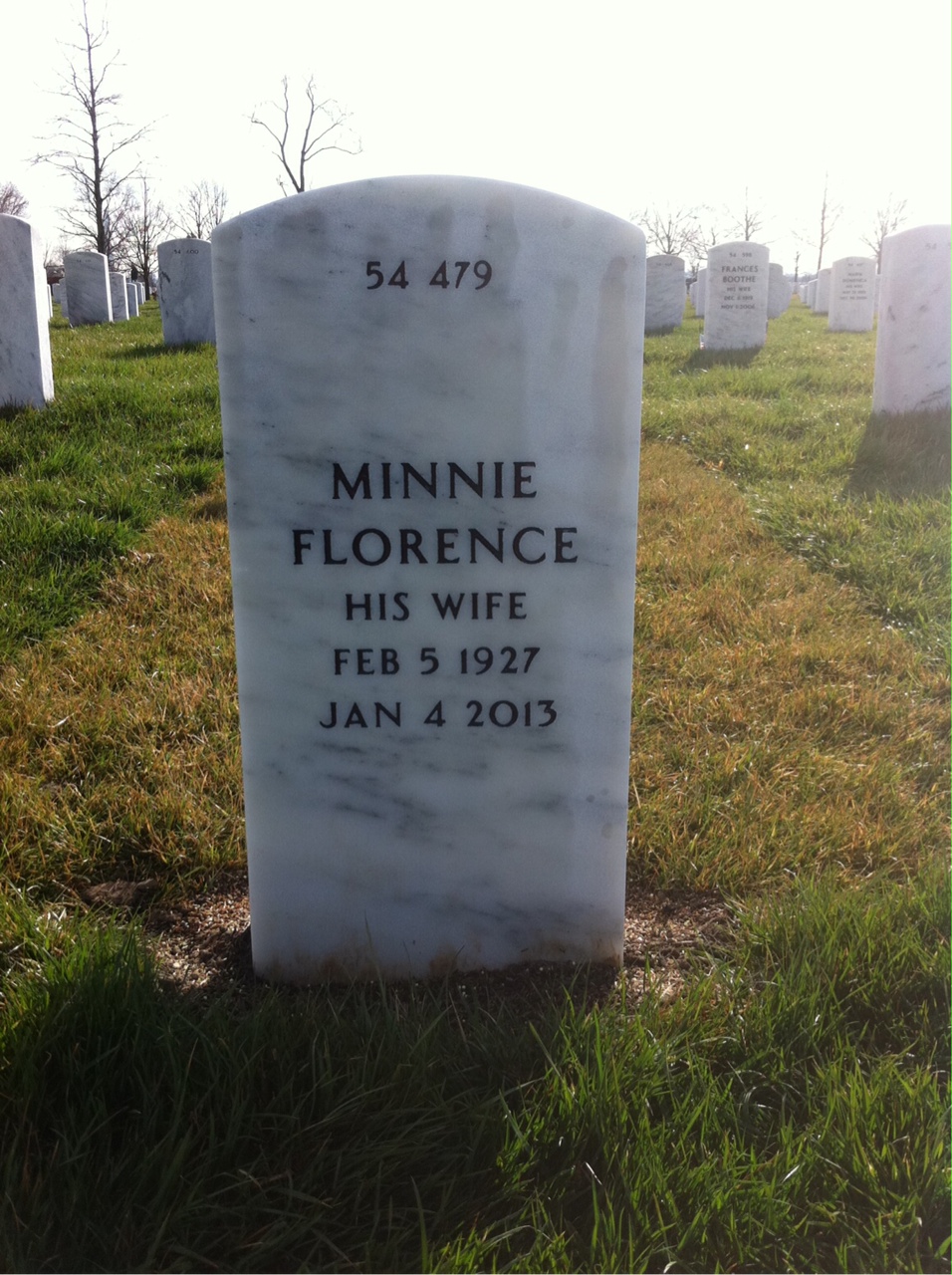 Back of headstone — Freddie Pagayoya