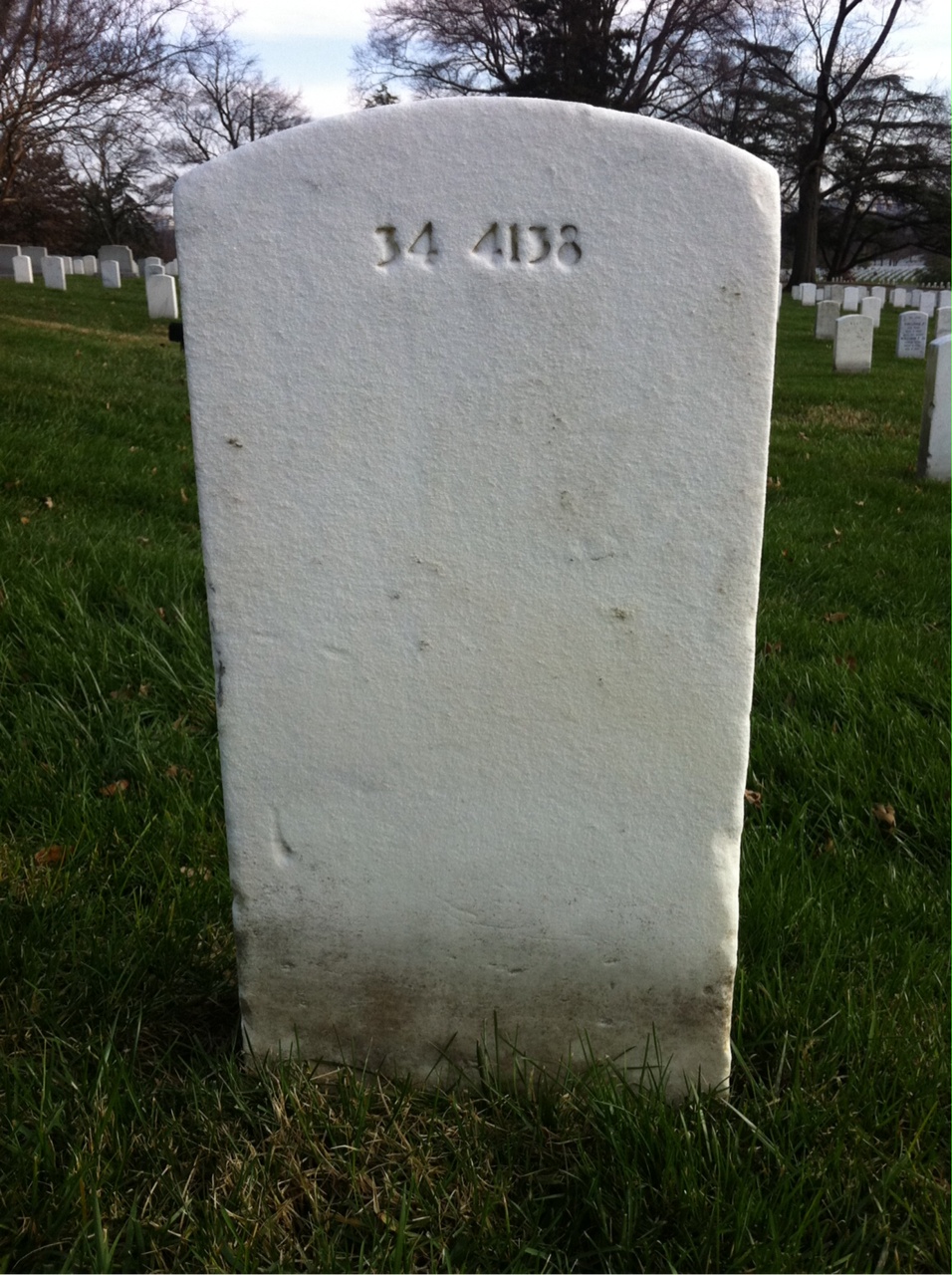 Back of headstone — John Morris