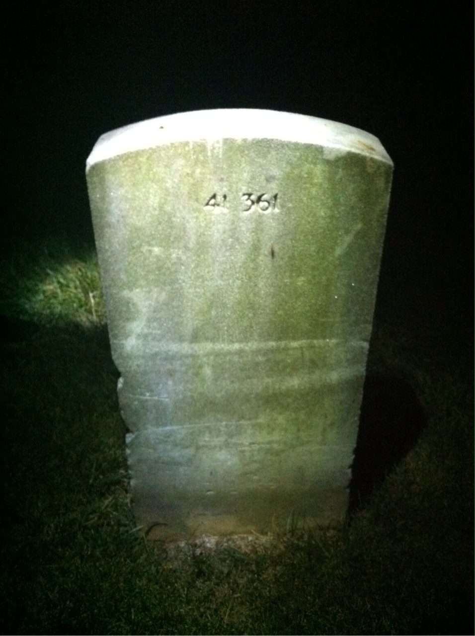 Back of headstone — John Adornetto