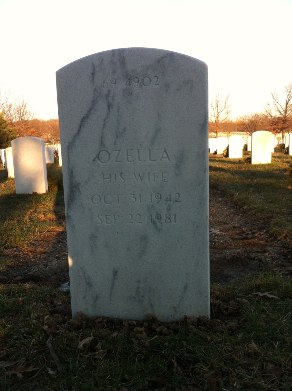 Back of headstone — Charles Morrison