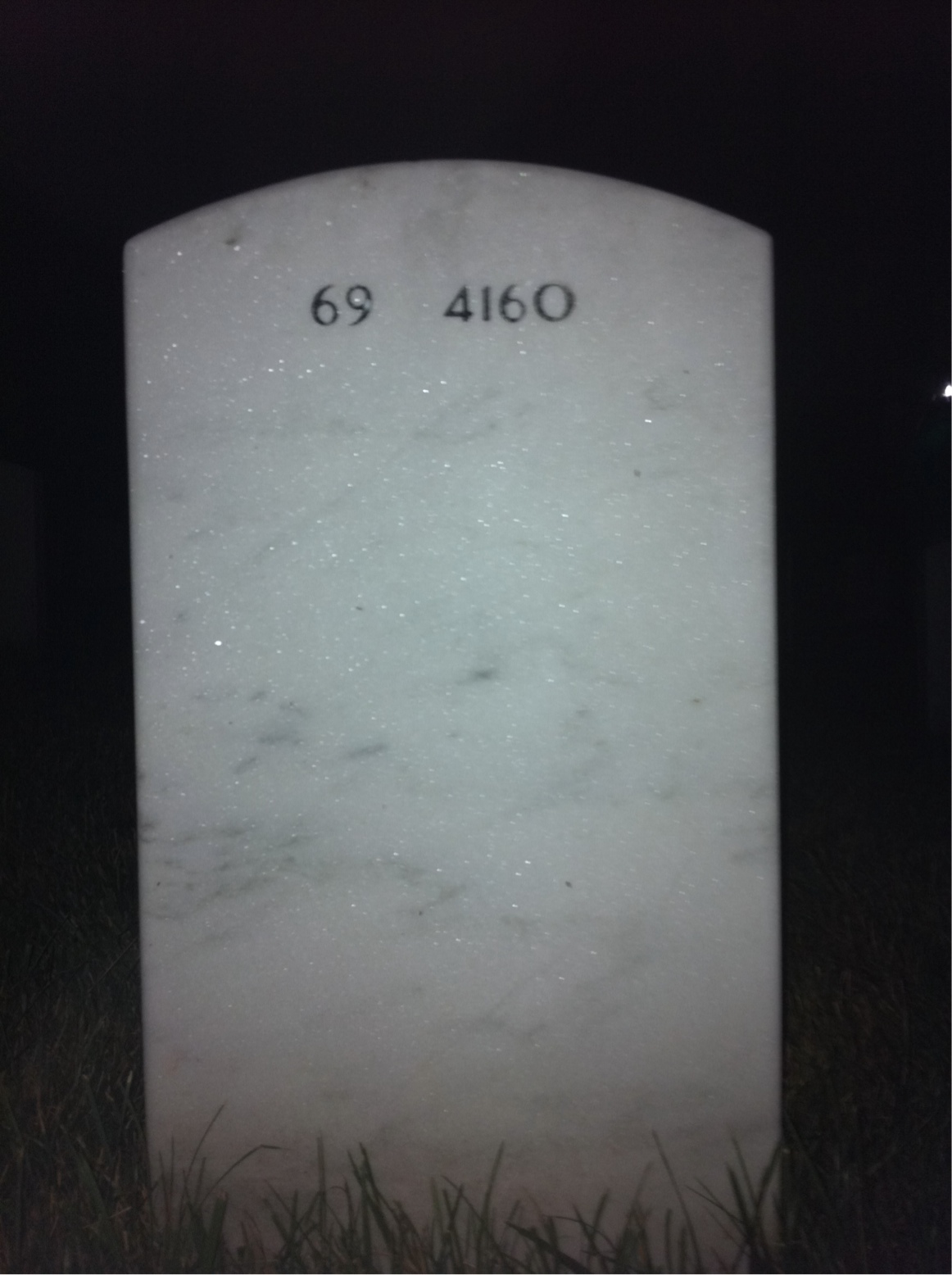 Back of headstone — Robert Peters