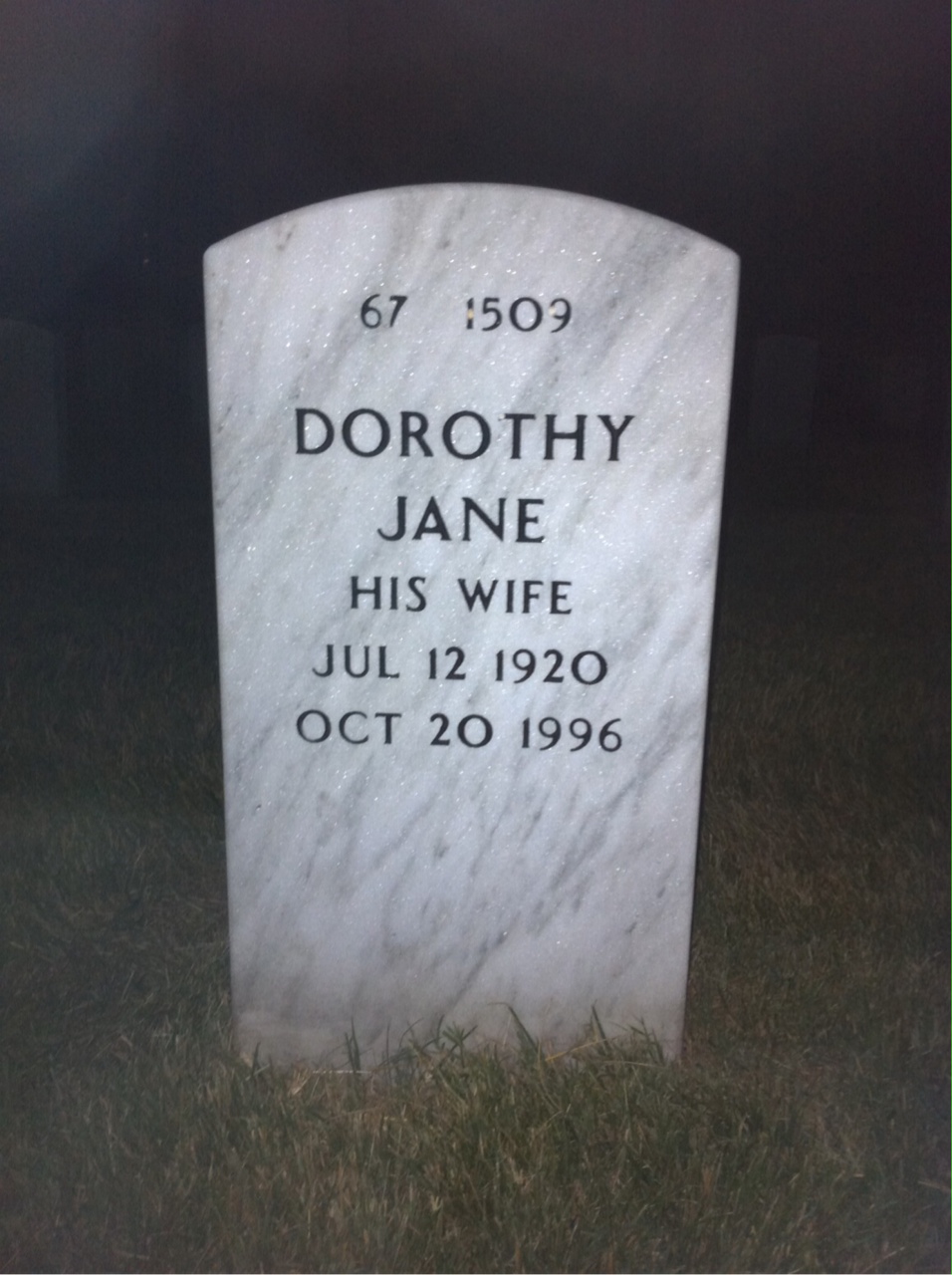 Back of headstone — Frank Schwikert