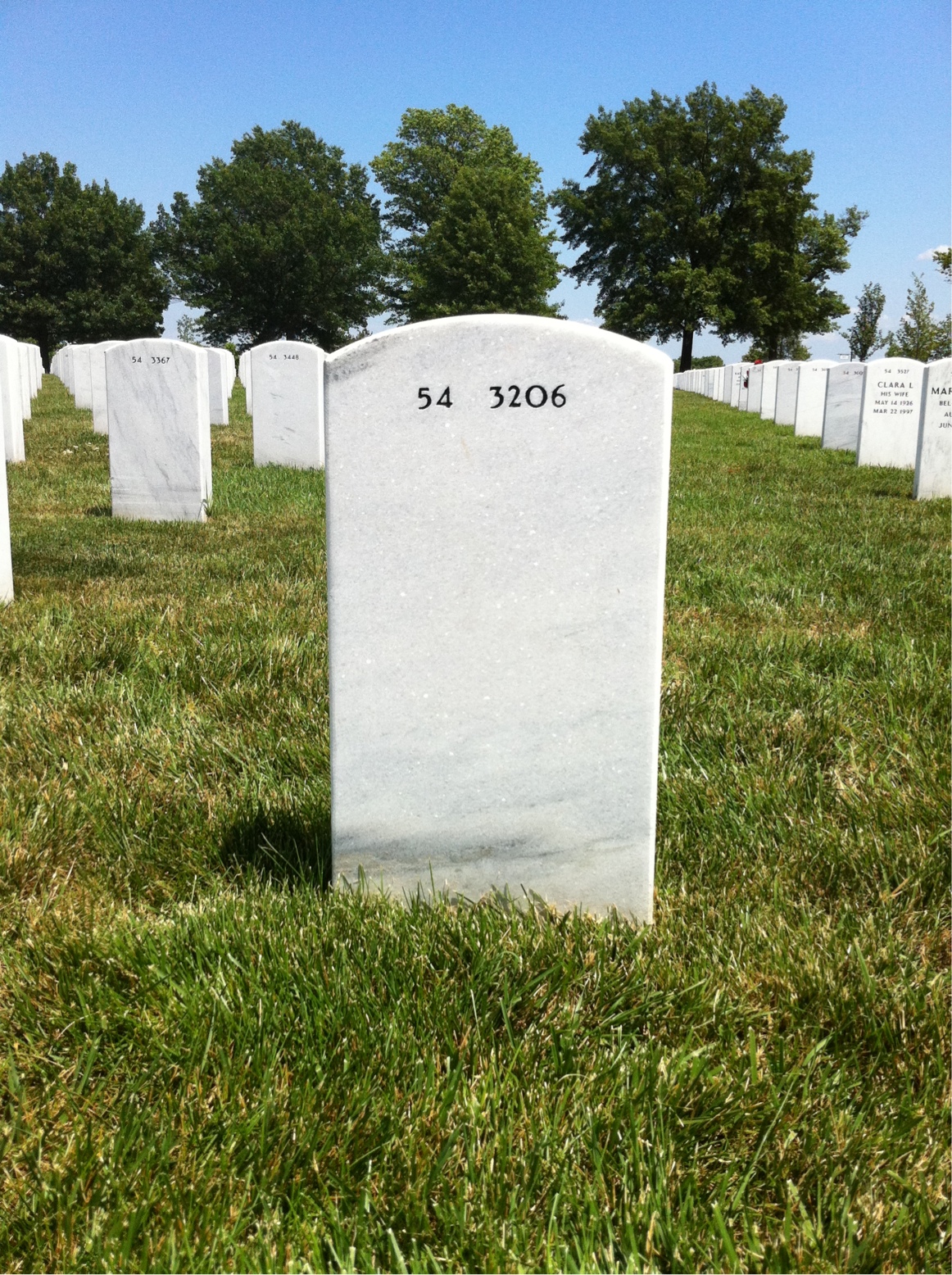Back of headstone — Edward J Laroche