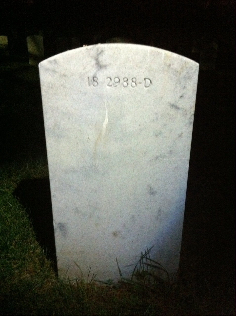 Back of headstone — Claude Mitchell
