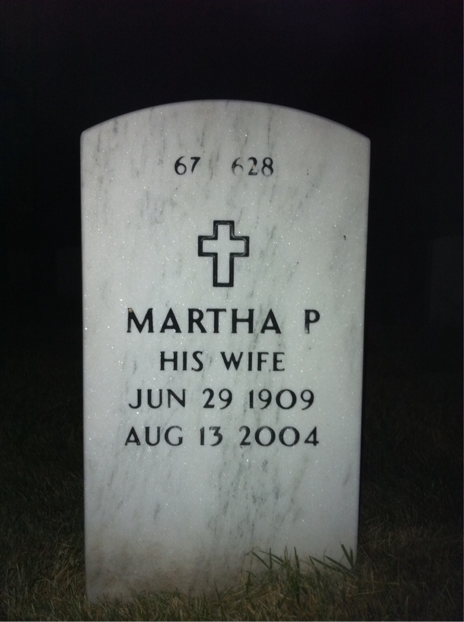 Back of headstone — Wilbert Trester