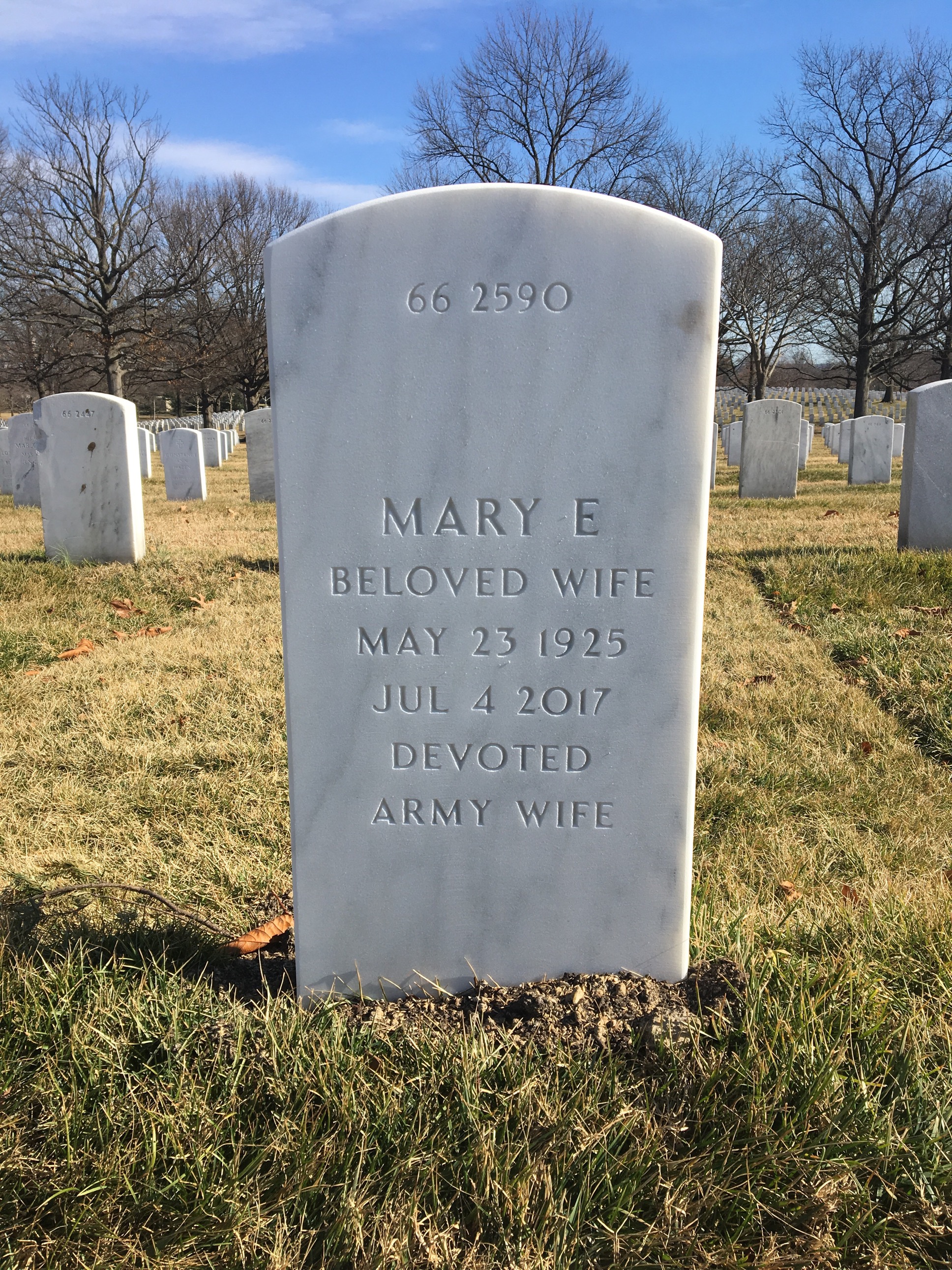 Back of headstone — Lawrence Moyer