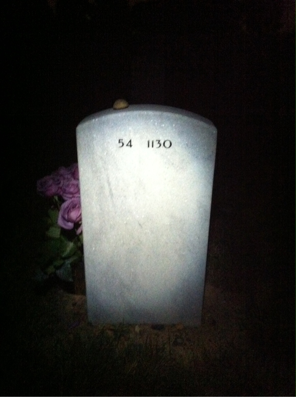Back of headstone — Ulysses Mullins