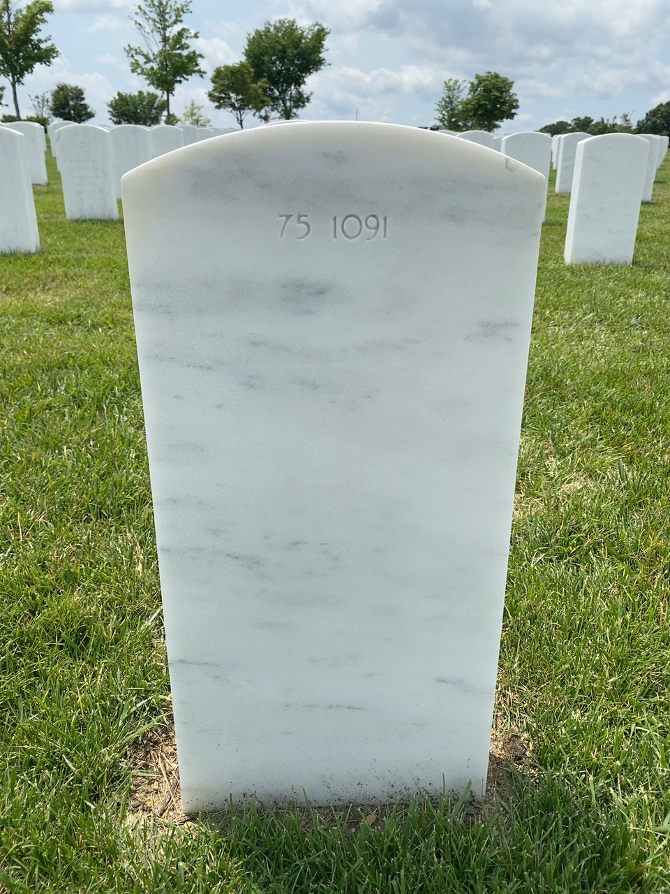 Back of headstone — William Bud Skinner