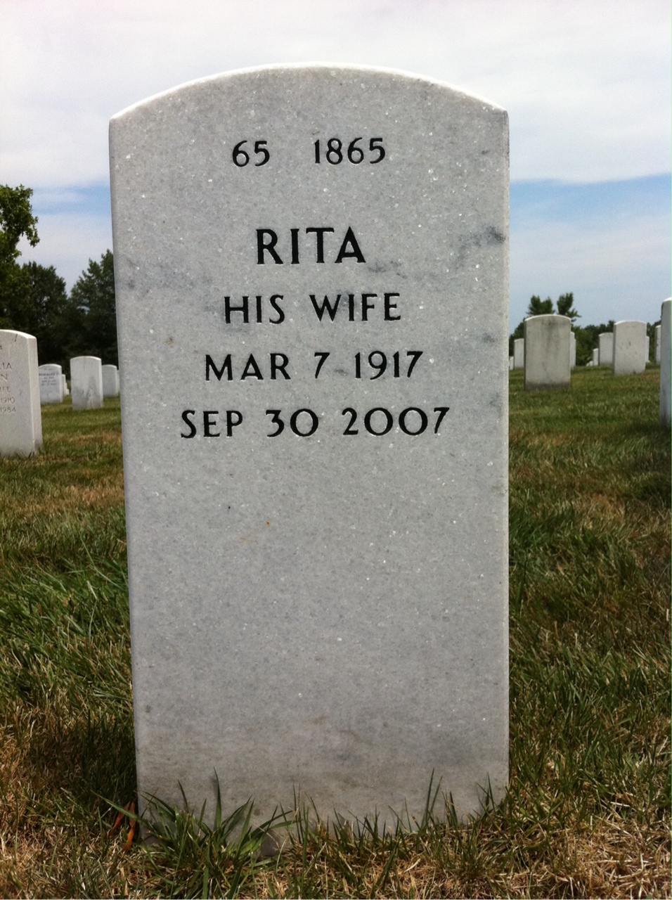 Back of headstone — Joseph Fournier