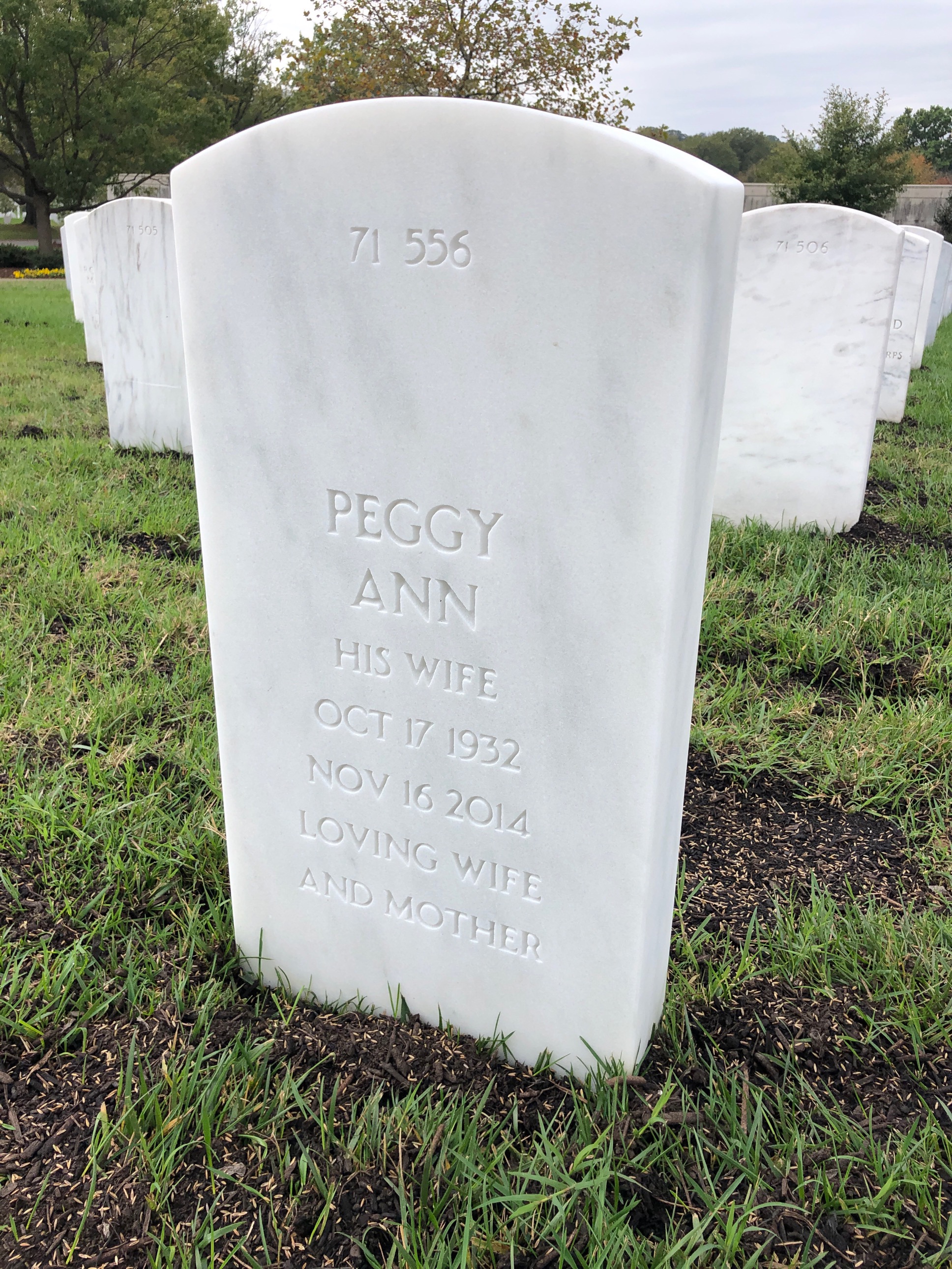 Back of headstone — Harold Andress