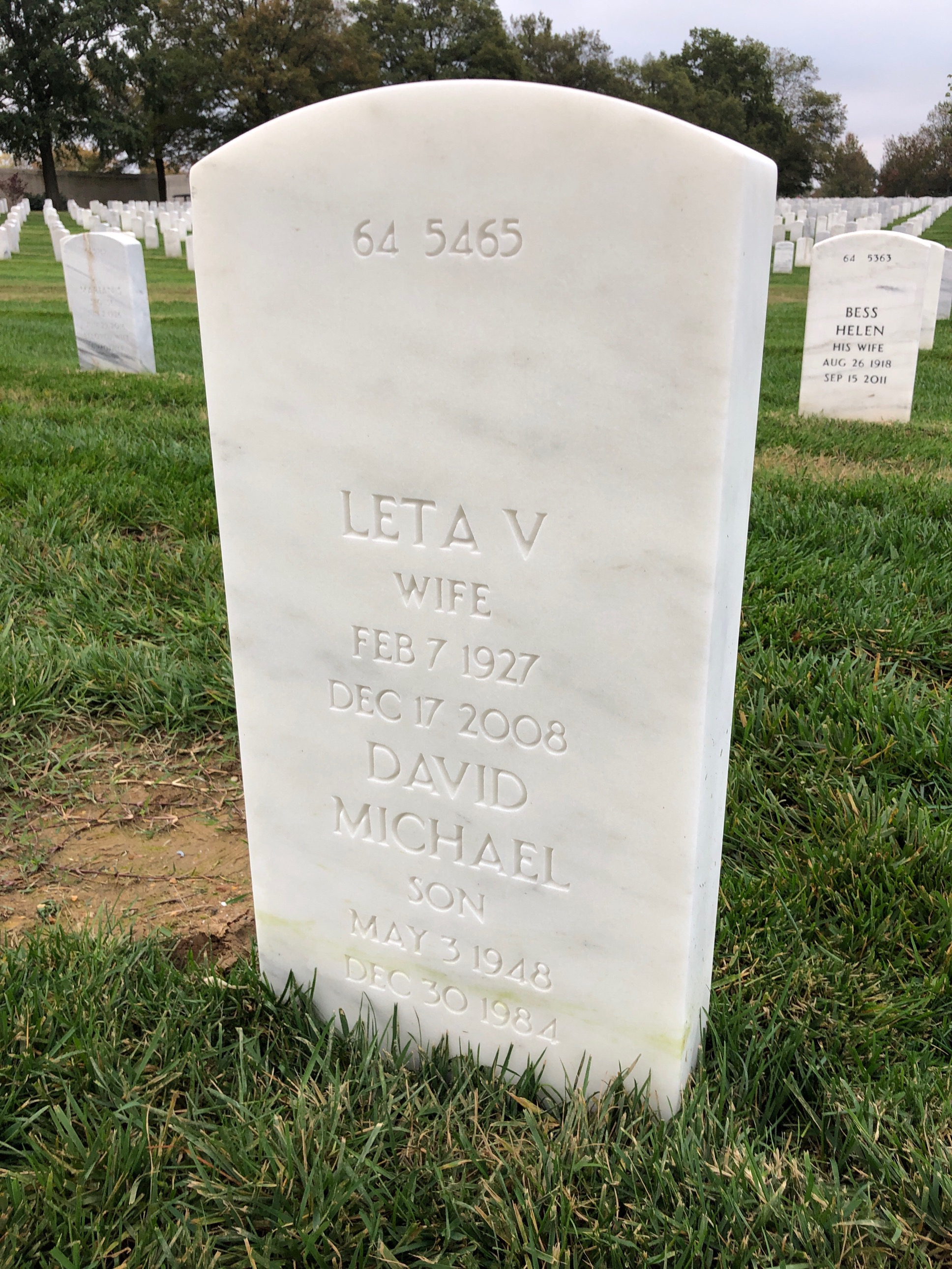 Back of headstone — Billy Cunningham
