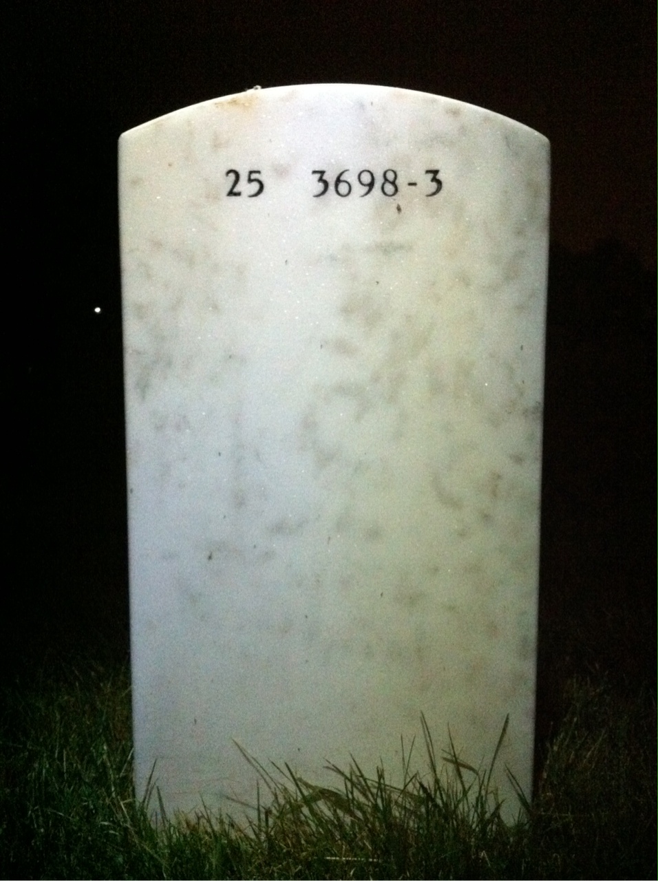 Back of headstone — Arthur Law