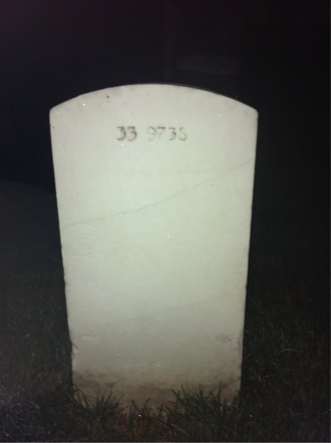 Back of headstone — Elmer Mott
