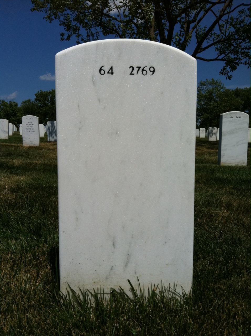 Back of headstone — Todd Blue